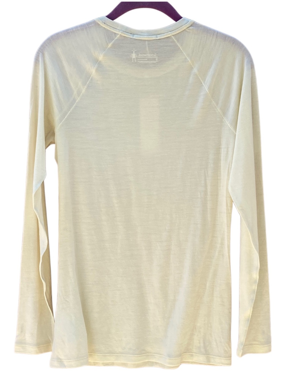Smartwool All Season Women's Lightweight Long Sleeve Crew - Pale Yellow Cream - Picture 2 of 4